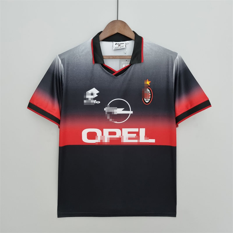 Camiseta AC Milan Retro 1995/1996 Negro/Rojo